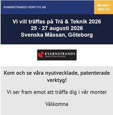 Välkommen till vår monter på Trä & Teknik 25-27 augusti i Göteborg